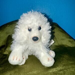 Yomiko Classics White Poodle Plush 5” Stuffed Dog Toy EUC Collectible Puppy